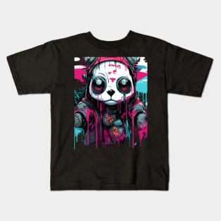 Cyberpunk Panda Kids T-Shirt